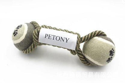 Pet Toy - Cotton Rope Tennis Ball for Chewing Dogs