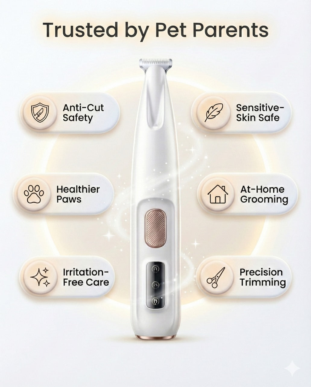 PawshLite Groomer LED Pet Hair Trimmer