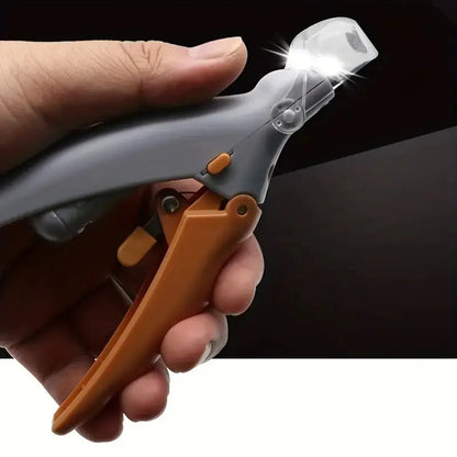 LED Pet Nail Clipper with Scissors and Magnifying Glass